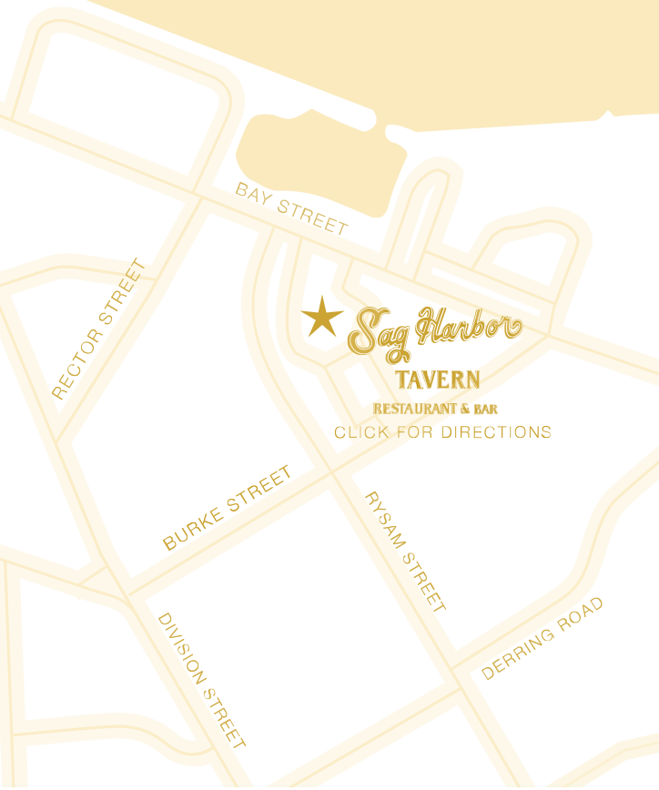 Map showing where Sag Harbor Tavern is with a link for directions